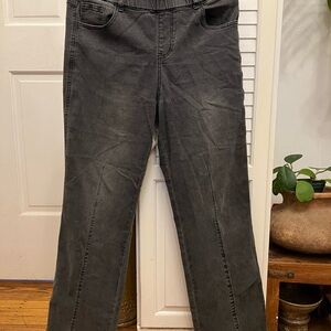 Flare leg dark gray jeans